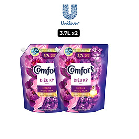 Combo 2 túi nước xả vải làm mềm vải Comfort Chăm sóc Chuyên sâu Hương nước hoa thiên nhiên Bella túi 3.7L