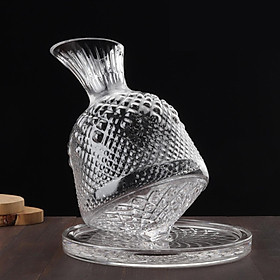 Rotating  Decanter Tumbler  Pitcher Gift Tumbler Crystal  Container for Anniversary
