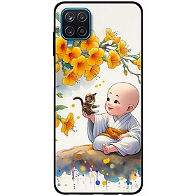 Ốp lưng cho Samsung A12 - A22 4G - Samsung F12 - M12 - Chú Tiểu Và Mèo - Hàng Chính Hãng