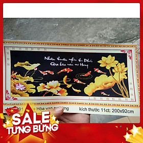 Mua Tranh thêu chữ thập cá chép hoa sen gia hòa vạn sự hưng KT 200x92cm