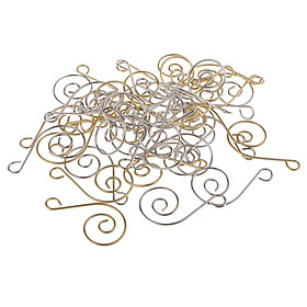 50pcs Swirl Shaped Metal Clips Gestures Bookmark Memo Clips Cute Paper Clips School Office Supplies