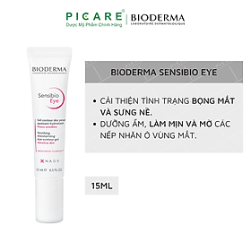 Gel dưỡng ẩm chống quầng thâm và giảm bọng mắt BIODERMA Sensibio Eye 15ml