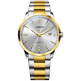 Đồng hồ nam chính hãng LOBINNI L19002-2, Chống nước 50m,Bh 24 tháng,Máy cơ Automatic,dây thép xịn