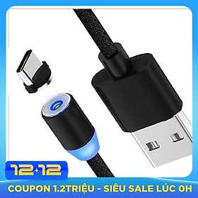 Dây cáp sạc 3 chân hút nam châm - màu ngẫu nhiên