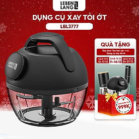 Mua Dụng cụ xay tỏi ớt  thực phẩm Lebenlang LBL3777  170ml  lưỡi dao 3 cánh sắc bén  dây kéo rút tiện lợi - hàng chính hãng