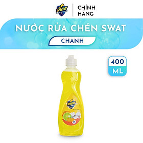 Nước Rửa Chén Swat Hương Chanh Siêu Sạch Chai 400ml Nhỏ Gọn