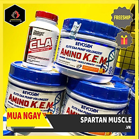Evogen AMINO K.E.M Intra-Workout, EAA + BCAA, Phục Hồi & Xây Dựng Cơ Bắp, Sức Mạnh, Sức Bền, Bổ Sung 8.5G Amino Axit Thiết Yếu + 50G S7 + 2G Chất Điện Giải, Hộp 30 Lần Dùng
