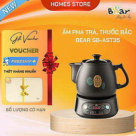 Bình Pha Trà, Ấm Sắc Thuốc BEAR SB-AST35 Dung Tích 3.5 Lít Công Suất 500 W - Hàng Chính Hãng