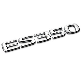 Decal tem chữ ES350 inox dán cho đuôi xe ô tô, xe hơi Lexus G100405 kích thước 15×1.9cm 