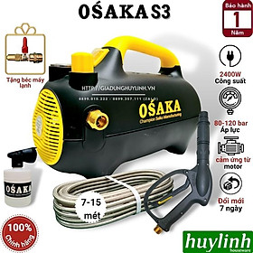 Mua Máy xịt rửa xe chỉnh áp Osaka S3 - Công suất 2400W - Tặng béc rửa máy lạnh - Hàng chính hãng