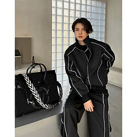 Áo khoác dù nam nữ phối sọc Phản Quang, vải dù hai lớp cao cấp. thiết kế cổ cao cá tính