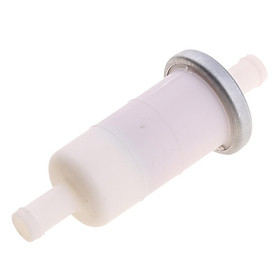 Motorbike Motorcycle Fuel Filter Inline 10mm  ATV Accs White