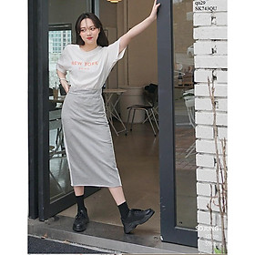 SK659 CHÂN VÁY THUN PHỐI VIỀN
