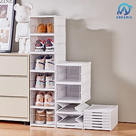 Mua Hộp Đựng Giày Nhựa Cứng Cao Cấp Size Lớn Lắp Ráp Tiện Lợi Chất Liệu Nhựa PP & PET 6 Tầng