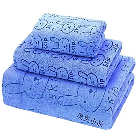 Set 3 Khăn Tắm Cotton Kiba Kiểu Thái Cỡ Lớn Siêu Mềm Mịn Thấm Hút Nước