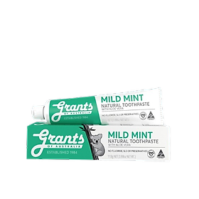 Kem đánh răng thảo dược lô hội Grants Mildmint 110g ngừa viêm nướu, ê buốt chân răng, tái tạo mô nướu viêm