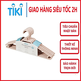 Set 10c móc áo chống trượt Hara 186 hàng cao cấp - giao màu ngẫu nhiên