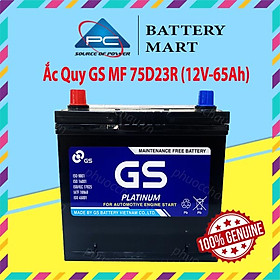 Bình Ắc Quy 12V-65Ah, Ắc Quy Ô Tô GS MF 75D23L/R