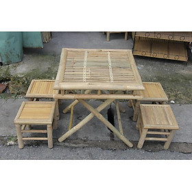 Mua Bàn ghế đôn tre bộ 1 bàn +4 ghế