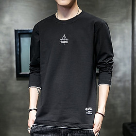 New Men's Loose Cotton Trend Casual Long-sleeved T-shirt