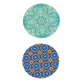 2x Waterproof Non-slip Round Table Cover Elastic Edged Table Cloth