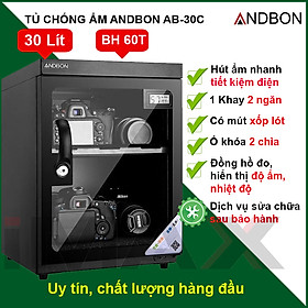 Các loại Tủ chống ẩm 30 Lít Andbon, Hàng chính hãng