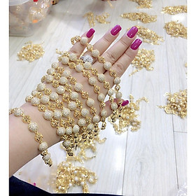 Lắc tay trái châu xoàn mạ vàng  18k mã 9060