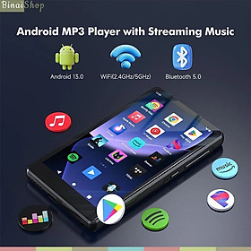 RUIZU M45 - Máy Nghe Nhạc Android 13 Màn Hình Cảm Ứng 4.5", Bluetooth 5.0, Wi-Fi, Hỗ Trợ Mở Rộng 1TB - Hàng Chính Hãng