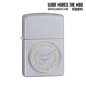 Bật Lửa Zippo 49148 – Zippo Us Navy Satin Chrome