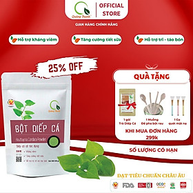 [CHÍNH HÃNG] Bột Diếp Cá Sấy Lạnh Nguyên Chất  - Giảm mở, giảm cân, kháng viêm, hỗ trợ trĩ, táo bón - Gói 100gr