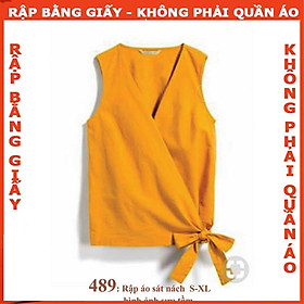 Rập giấy mã 489 - Rập áo sát nách (BẢN VẼ)