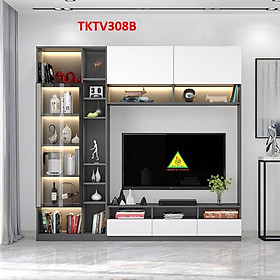 Tủ kệ tivi trang trí phong cách hiện đại TKTV308A - Nội thất lắp ráp Viendong adv