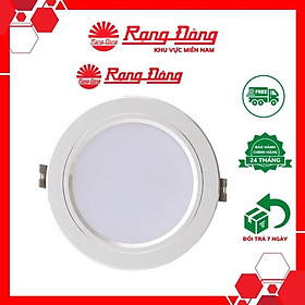 Đèn LED Downlight âm trần đổi màu 9W Rạng Đông AT10 ĐM 110/9W (S), Viền mạ bạc tinh tế