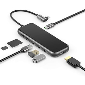 Bộ chuyển đổi Baseus HUB 7in1 USB-C 3xUSB 3.0 HDMI 4K SD / TF micro SD PD - Hàng nhập khẩu