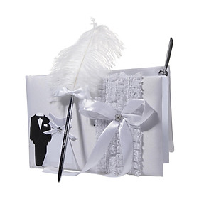 Wedding Guest Book with Pen Guestbook Sign Book for Birthday Reception Decor