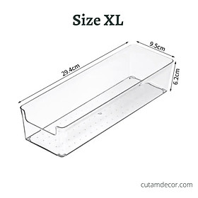 Mua Bộ Khay Chia Ngăn Kéo Tủ Nhiều Size  Khay mica đựng đồ dùng chia ngăn trong suốt tiện dụng