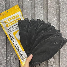 Sét 100 cái khẩu trang kf94 chuẩn hàn quốc  - Đen