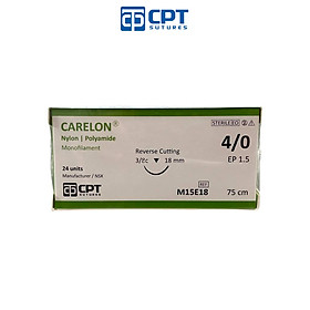 Chỉ phẫu thuật không tiêu CPT Carelon Nylon số 4/0 - M15E18