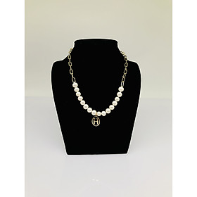 Vòng Cổ Ngọc Trai Phối Chữ H Cao Cấp Kiểu Dáng Thời Thượng NLMX0029 Lilydale Pearl