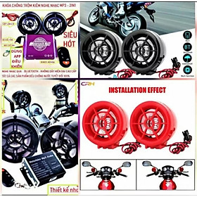 Mua BỘ 2 LOA NGHE NHẠC KIÊM CHỐNG TRỘM LẮP XE MÁY XE ĐIỆN MẪU MỚI