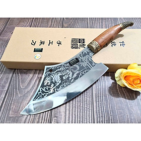 Mua DAO BẾP - DAO THÁI CHẶT HOA VĂN HỔ MÃ A2 DT150 NT topcomshop vn