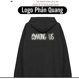 Áo Hoodie Among US TRUST NO ONE + Sau Lưng in PHẢN QUANG + Tặng kèm Mũ AMUS Phản Quang