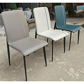 Mua GHẾ ĂN LƯNG THẲNG  KHUNG THÉP SƠN TĨNH ĐIỆN  BỌC DA - 3 MÀU