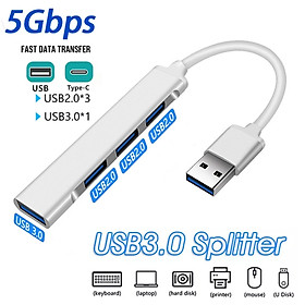 Mua Bộ cáp chia 4 cổng USB 3.0 đa năng tiện dụng cho máy tính PC Laptop - Hub USB