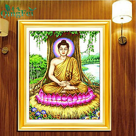 Mua Tranh thêu chữ thập Phật thích ca 2007  kích thước 60*80 cm