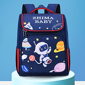 Balo chống gù, cặp học sinh tiểu học dáng hộp có phản quang, chống thấm nước cho bé trai - BL109