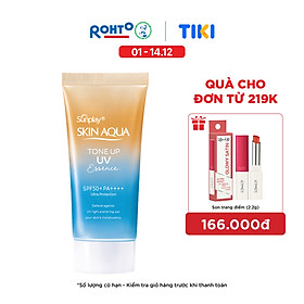 Kem chống nắng nâng tông Skin Aqua Tone up Latte Beige cho mọi tông da, dạng tinh chất Sunplay Skin Aqua Tone Up UV Essence Latte Beige SPF 50+ PA++++ 50g