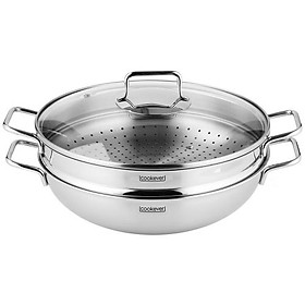 Bộ xửng hấp 32cm, gồm chảo có nắp & xửng Cookever