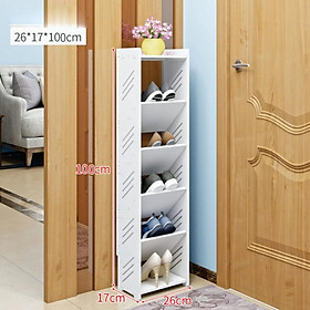 Mua Kệ giày gỗ nhựa 5 tầng thời trang sáng bóng  chống nước...tô thêm vẻ đẹp căn phòng bạn (KT: 100x26x17 )