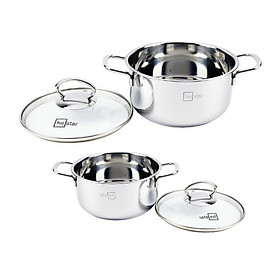 Mua Bộ 2 nồi inox 3 đáy từ Fivestar 18cm và 24cm - hàng chính hãng